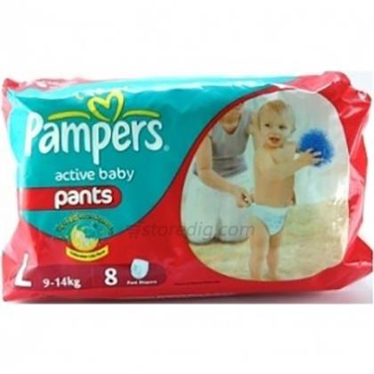 pampers active baby pants large