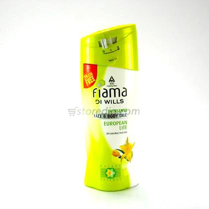 talcum powder on face